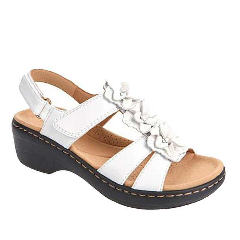 Hollow Wedge Heel Fish Mouth Casual Sandals