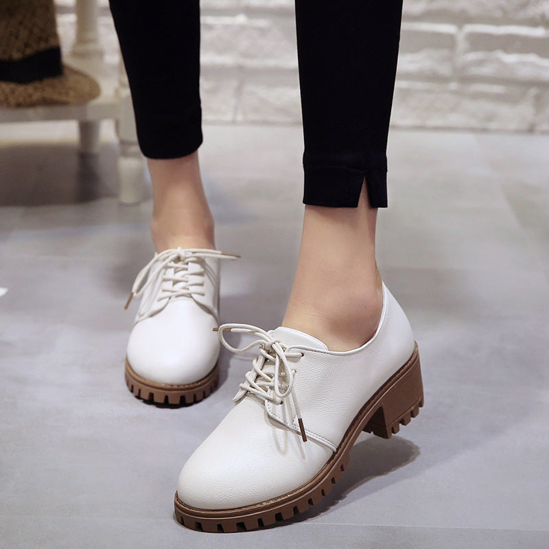 Spring new retro chunky shoes for women