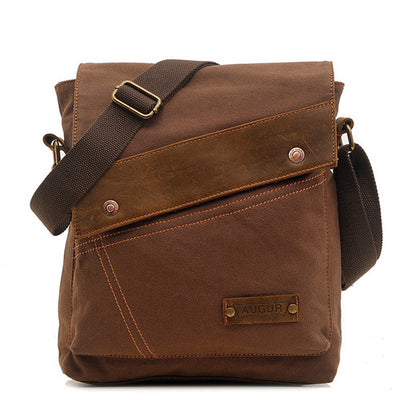 Canvas vertical crossbody bag retro