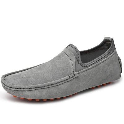 Breathable Genuine-Leather Casual Shoes Men Summer Moccasins Slip On