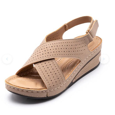 Summer Sandals Women's Wedges Shoes With Velcro