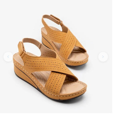 Summer Sandals Women's Wedges Shoes With Velcro