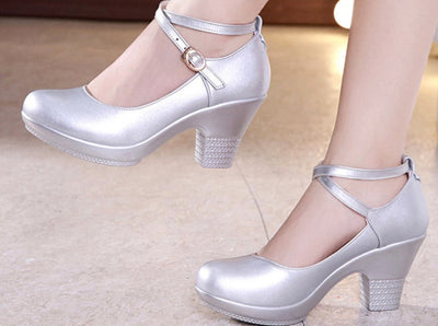 Mid-Heel Square Shoes