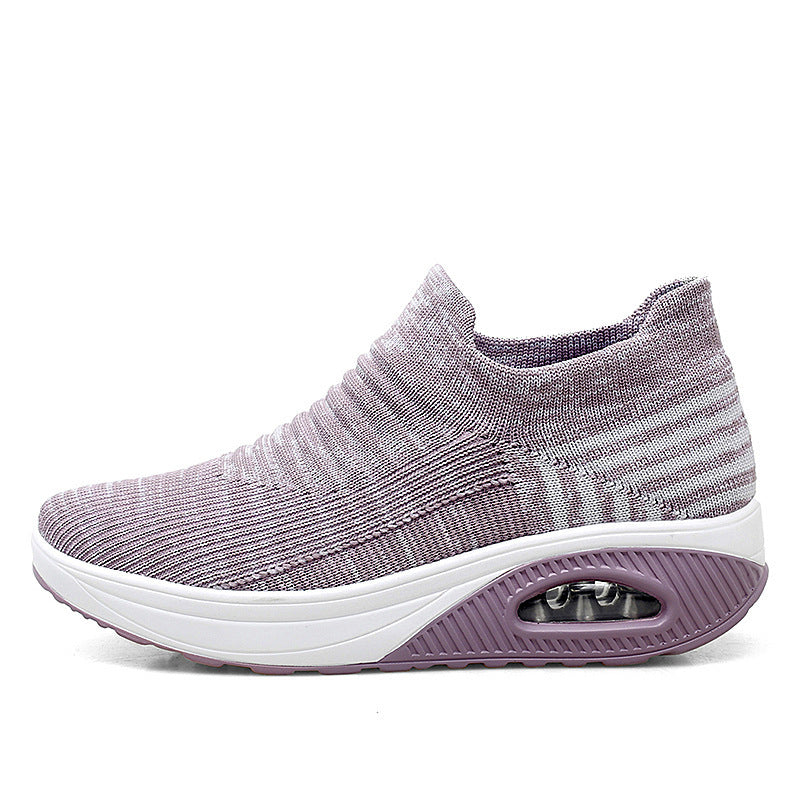 Slip-on Lazy Flying Woven Shaking Shoes Women