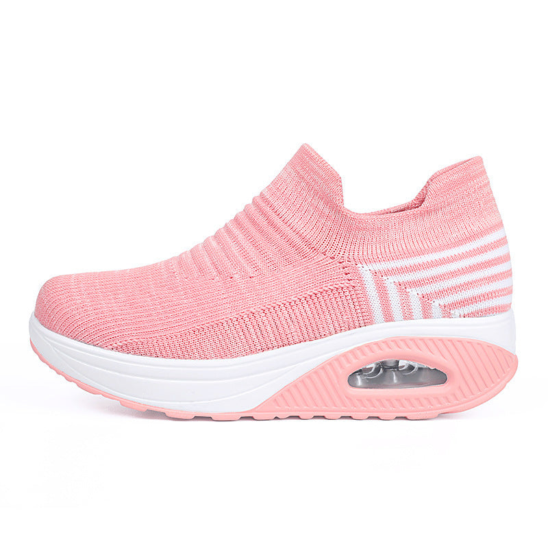 Slip-on Lazy Flying Woven Shaking Shoes Women