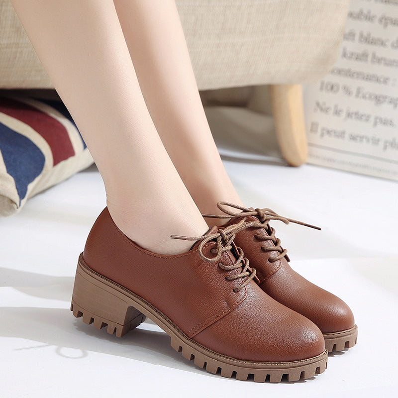 Spring new retro chunky shoes for women