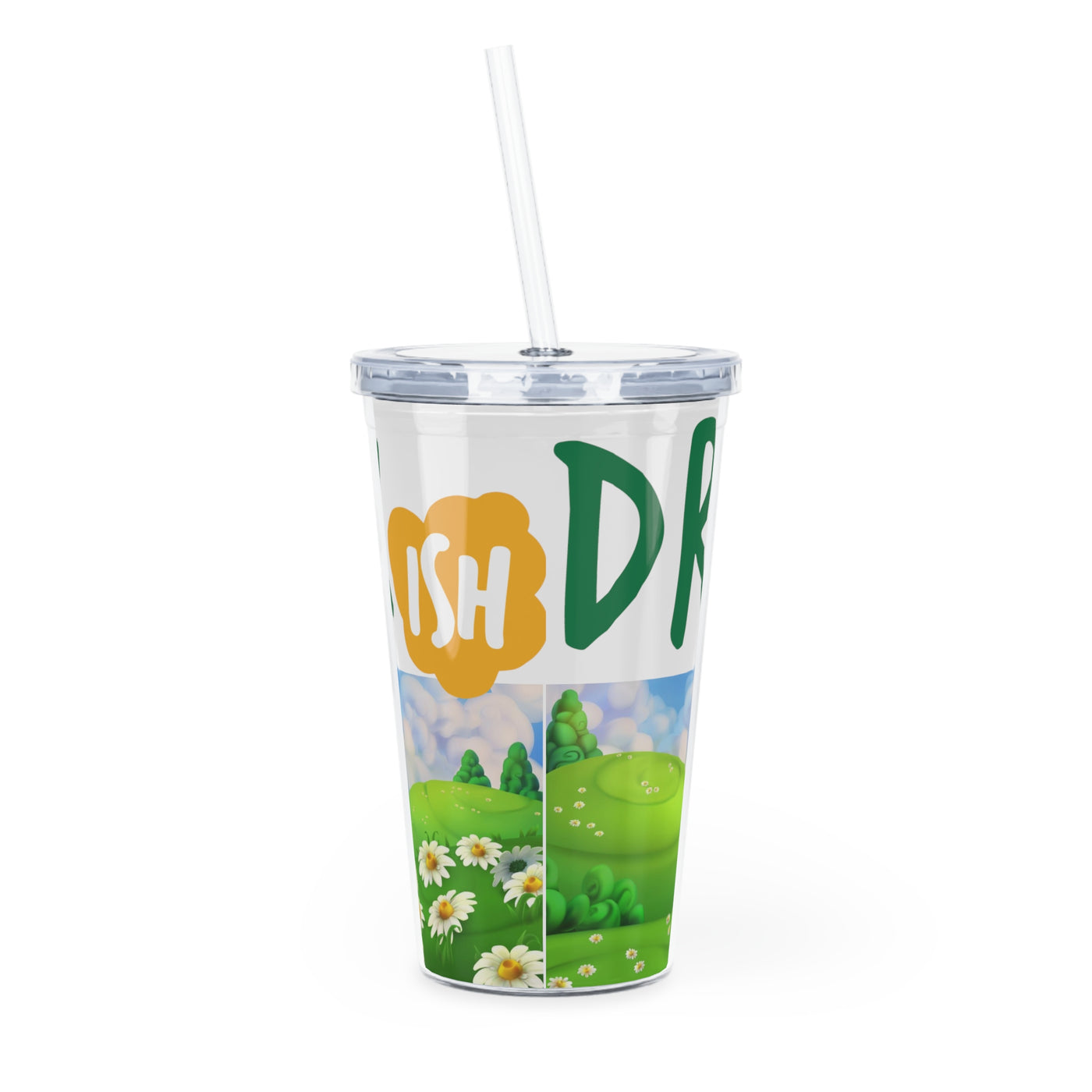 Plastic Tumbler with Straw