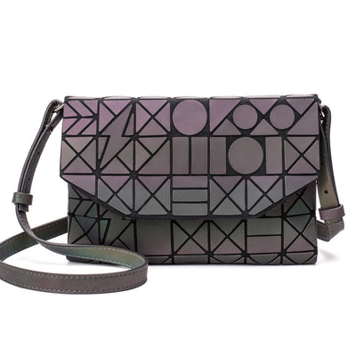 Luminous geometric crossbody bag