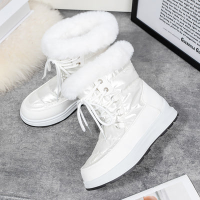 Fur Collar High Tube Warm Women's Snow Boots