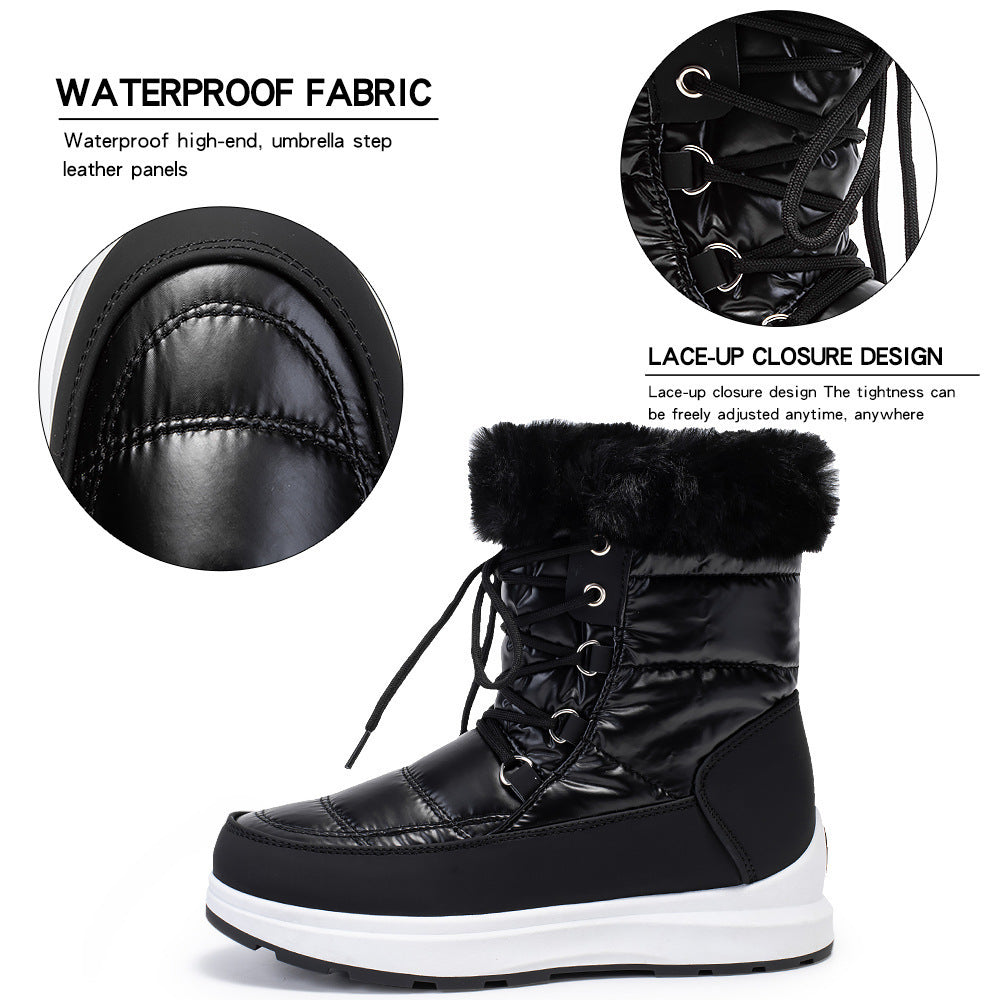 Fur Collar High Tube Warm Women's Snow Boots