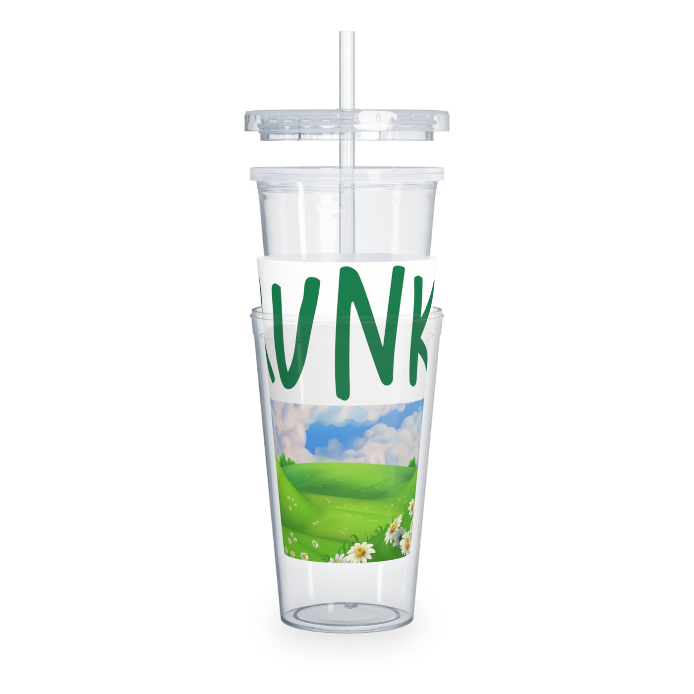 Plastic Tumbler with Straw