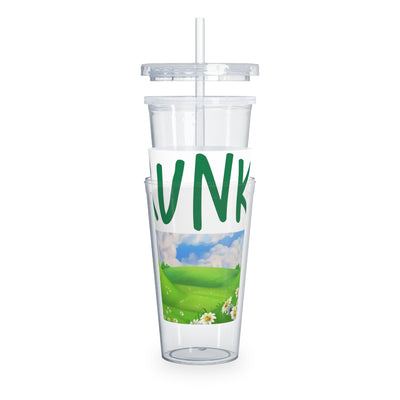 Plastic Tumbler with Straw