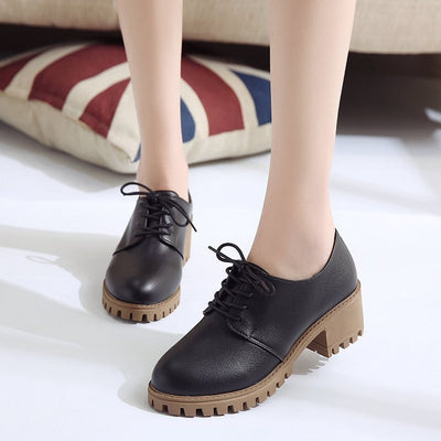 Spring new retro chunky shoes for women