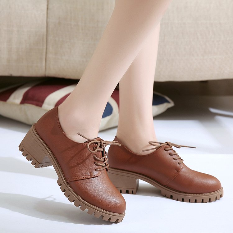 Spring new retro chunky shoes for women