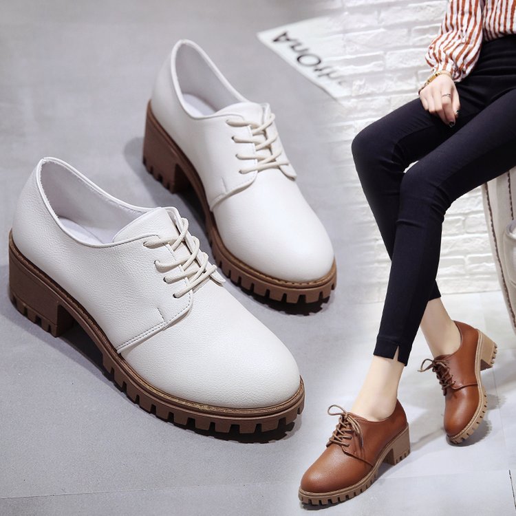 Spring new retro chunky shoes for women