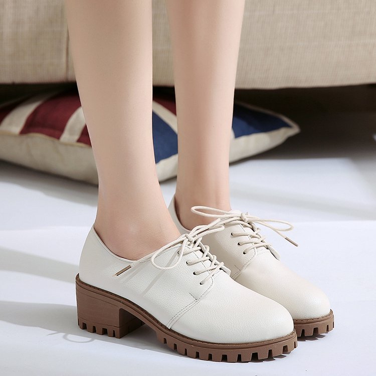 Spring new retro chunky shoes for women