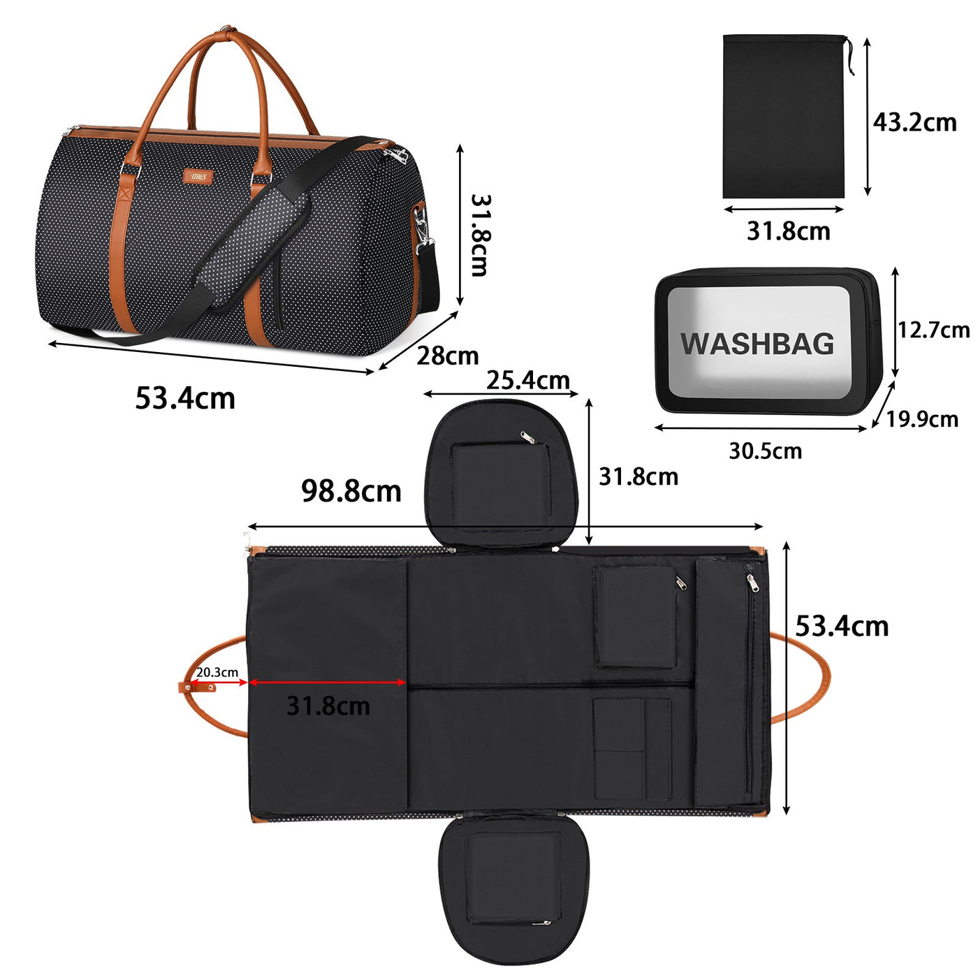 Travel Storage Large Capacity Garment Bag Foldable