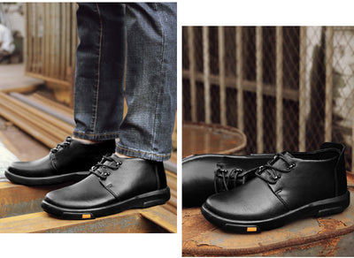 Genuine Leather Soft Sole Top Layer Shoes