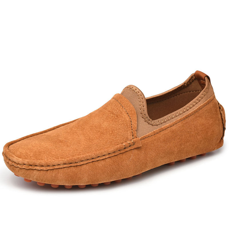 Breathable Genuine-Leather Casual Shoes Men Summer Moccasins Slip On