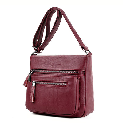 Soft leather shoulder bag