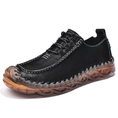 Breathable And Deodorant British Fashion Non-adhesive Stitching Shoes Men