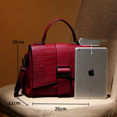 Large-capacity Genuine Leather Crossbody Small Square