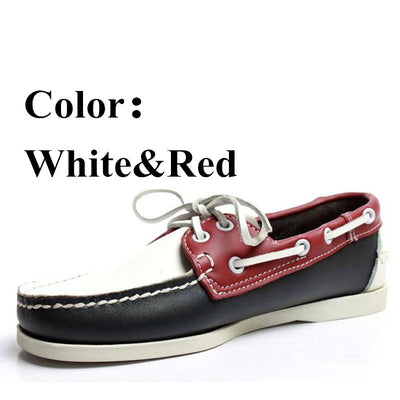 Men Retro Lace-up Leather Breathable Casual Board Shoes