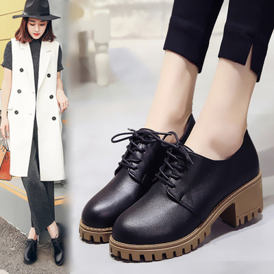 Spring new retro chunky shoes for women