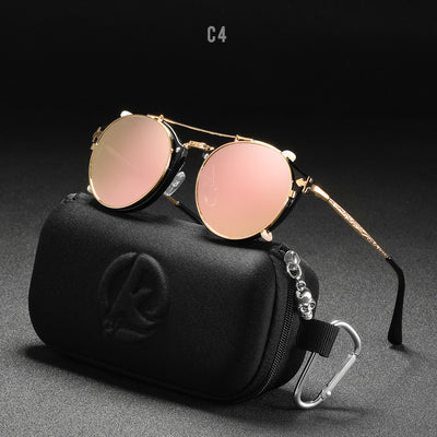 Metal Round Ladies Outdoor Sunglasses Set