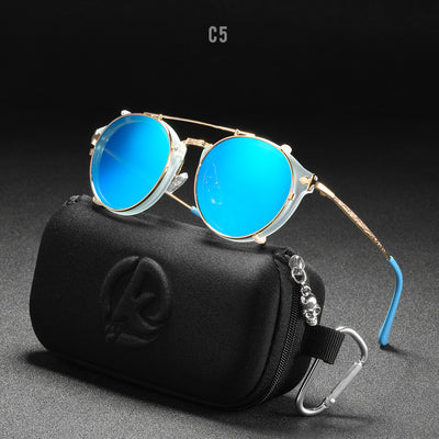 Metal Round Ladies Outdoor Sunglasses Set