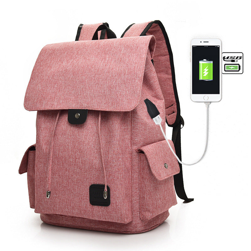 Fashion USB Charging Laptop Backpack For Women Men