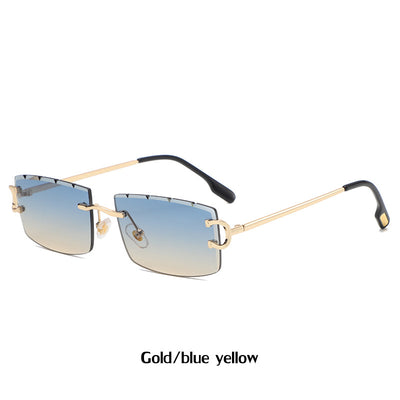 Women's Fashion Rimless Small Frame Sunglasses