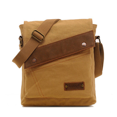 Canvas vertical crossbody bag retro