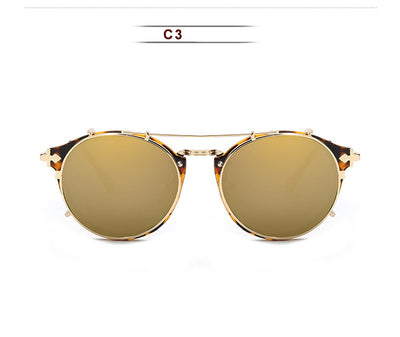 Metal Round Ladies Outdoor Sunglasses Set