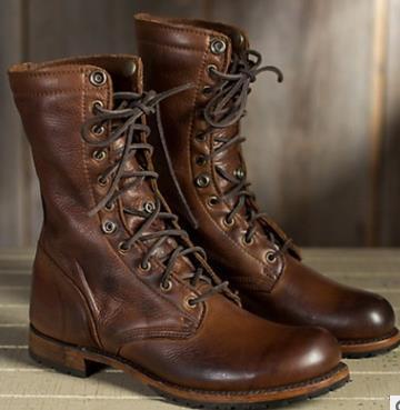 Retro Lace-Up Combat Boot