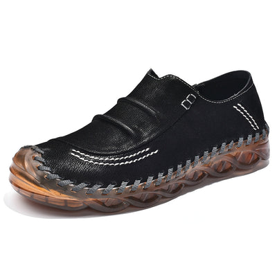 Breathable And Deodorant British Fashion Non-adhesive Stitching Shoes Men