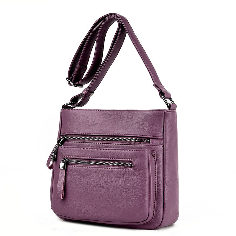 Soft leather shoulder bag