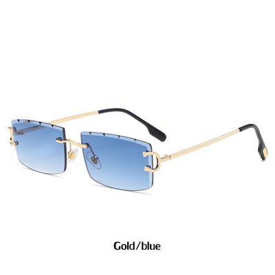 Women's Fashion Rimless Small Frame Sunglasses