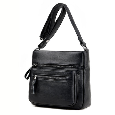 Soft leather shoulder bag