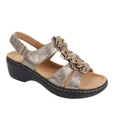 Hollow Wedge Heel Fish Mouth Casual Sandals