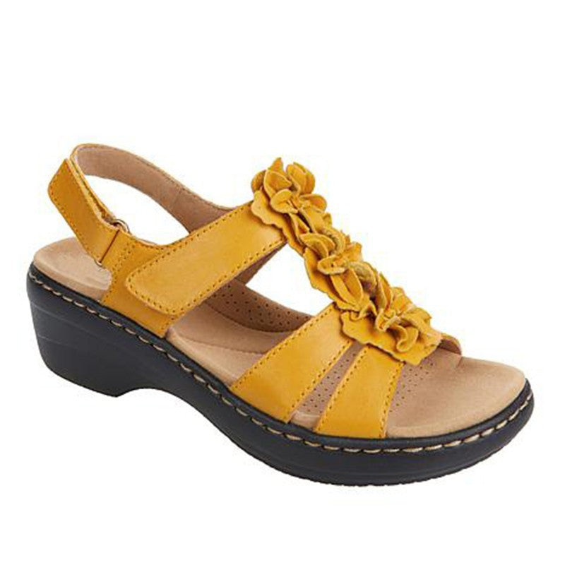 Hollow Wedge Heel Fish Mouth Casual Sandals