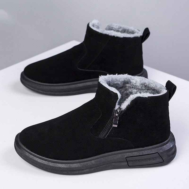 Winter Warm Flat Cotton Plush Shoes