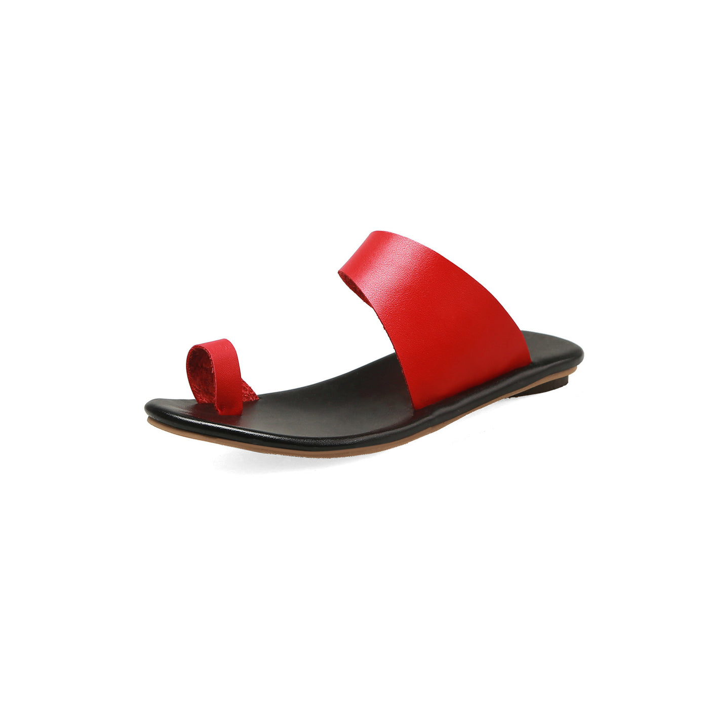 Half sandals with hollow flat bottom