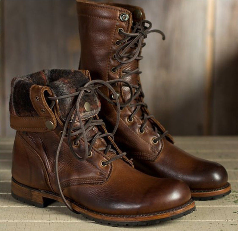 Retro Lace-Up Combat Boot