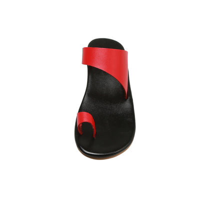 Half sandals with hollow flat bottom