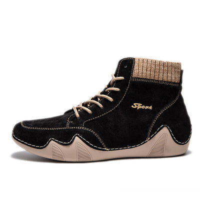 Men's High-top Lace-up British Style Shoes Men