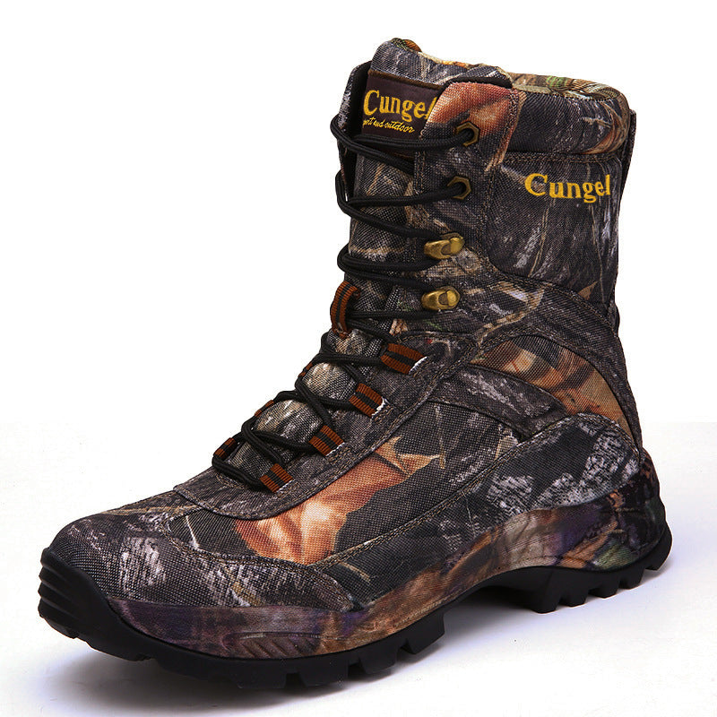 High-top camouflage shoes for men