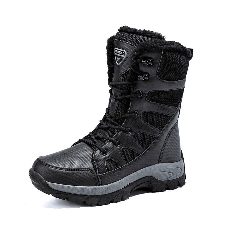 Winter High Velvet Army Men's Warm Snow Boots