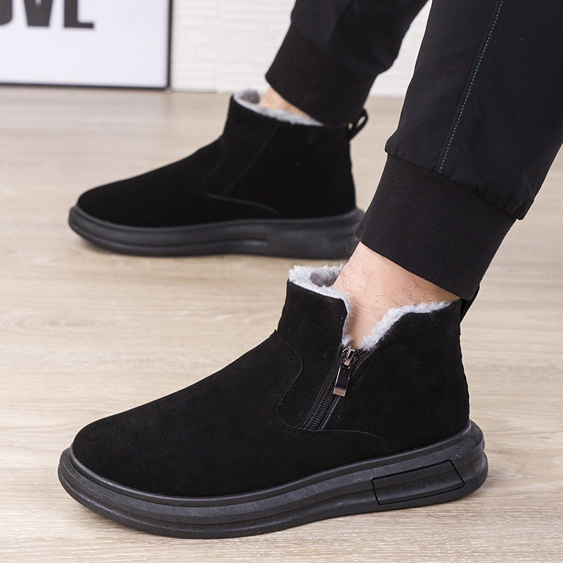 Winter Warm Flat Cotton Plush Shoes