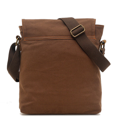 Canvas vertical crossbody bag retro